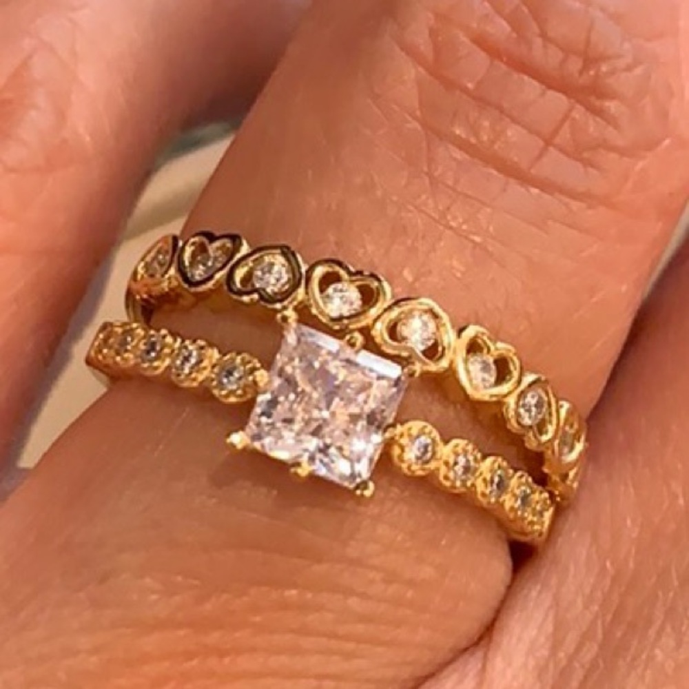 Gold plated Engagement Ring size 7